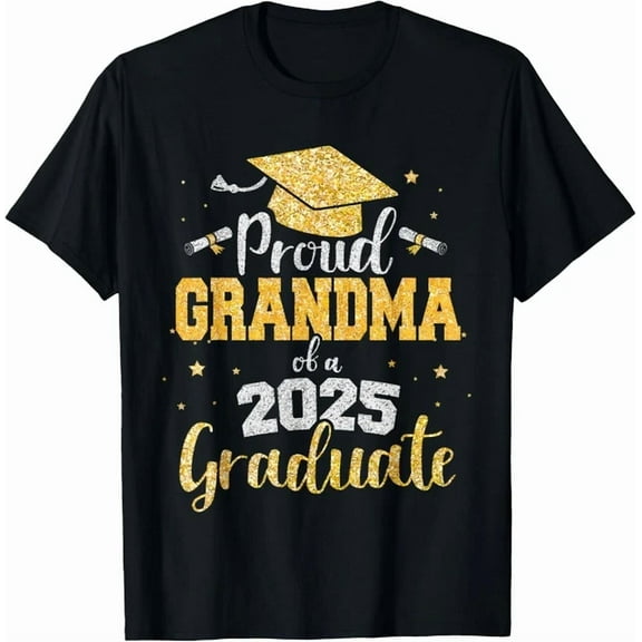 DOPASHIRT Proud Grandma Of A 2025 Graduate Grandma Graduation 2025 T-Shirt Unisex S-5XL Hot Trending Shirt, Vintage Birthday Gift