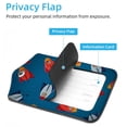thumbnail image 3 of Square 2Pack PU Leather Space Rocket Cruise Luggage Tag with Privacy Cover and Stainless Steel Ring - Suitable for Travel Handbags Backpacks Luggage Tags, 3 of 6