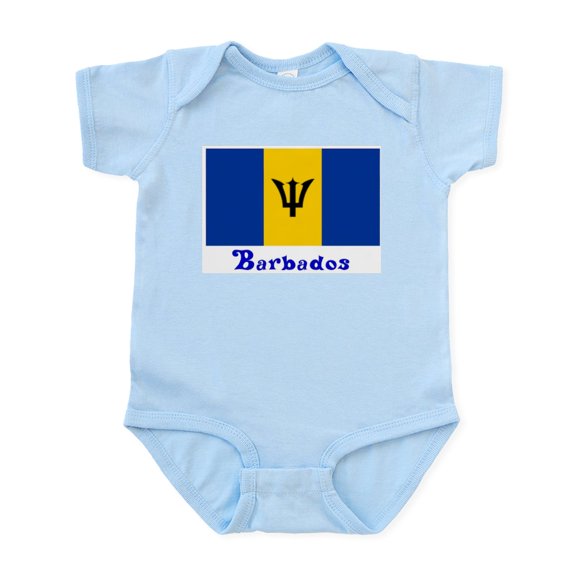 CafePress - Barbados Flag Infant Bodysuit - Baby Light Bodysuit, Size Newborn - 24 Months