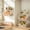 White-3 x Large, variant on White 2 x Extra Large Metal Wire Wood Lid Stackable Wall Mounted Kitchen Storage Basket