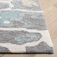 thumbnail image 4 of Safavieh  Handmade Abstract Perpetua Contemporary Wool Rug 6' Square - Blue/Ivory, 4 of 5