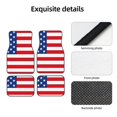thumbnail image 4 of Honeii America Flags3 Print Car Foot Mat Four-Piece Set - Front & Rear Universal Car Floor Mats for SUVs, Trucks, Sedans, 4 of 7