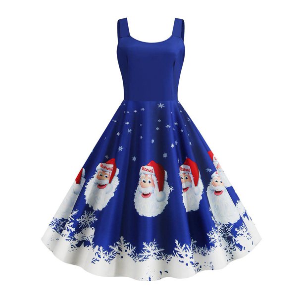 Santa Claus de Navidad del copo de nieve más el vestido Tamaño Rosegal vestidos vintage tallas grandes
