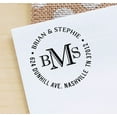 thumbnail image 2 of Printtoo Personalized Monogram Self Inking Round Address Stamp Custom Wedding Invitation Stamp Gift, 2 of 3