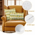 thumbnail image 6 of Summer Lemons Outdoor Pillow Covers Pack of 2 Yellow Fruit Leaf Striped White Background Waterproof Throw Pillow Covers Decorative Cushion Cases for Patio Garden Tent Balcony Couch 20x12 inch, 6 of 9