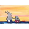 thumbnail image 2 of "Andrea Beach Bunnies" Painting Print on Wrapped Canvas, 2 of 7