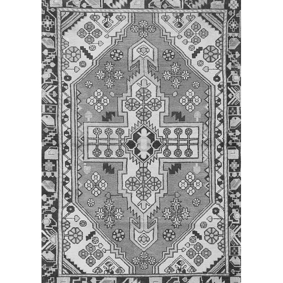 Ahgly Company Indoor Rectangle Persian Gray Traditional Area Rugs, 4' x 6'
