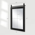 thumbnail image 3 of Costway 30"x22" Wall Mount Mirror Decor Vanity Mirror Wood Frame Barn Door Style Black, 3 of 9
