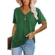 thumbnail image 1 of Camiseta Suelta con Cuello en V y Manga Corta Lunivop Verde XXL, 1 of 4