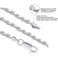 thumbnail image 2 of Savlano 925 Sterling Silver 8.5mm Solid Italian Rope Diamond Cut Twist Link Chain Necklace with Gift Box for Men & Women - Made in Italy, 2 of 7