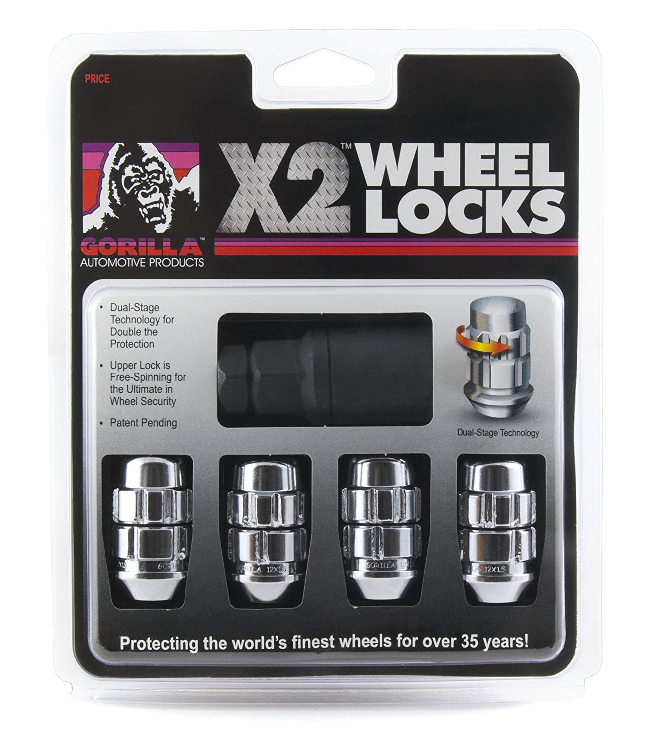 Gorilla 71681X Wheel Lock Lug Nut Lock; 1/2 Inch x 20 Thread Size; 60