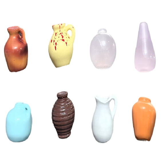 Lindos Mini Jarrones de Cerámica Magnéticos para el Refrigerador, Divertidos Imanes de Plantas Pequeñas, Mini Jarrones 3D para Decorar el Refrigerador.