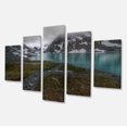 thumbnail image 2 of Turquoise Mountain Lake with Clouds - Landscape Canvas Art Print, 2 of 3