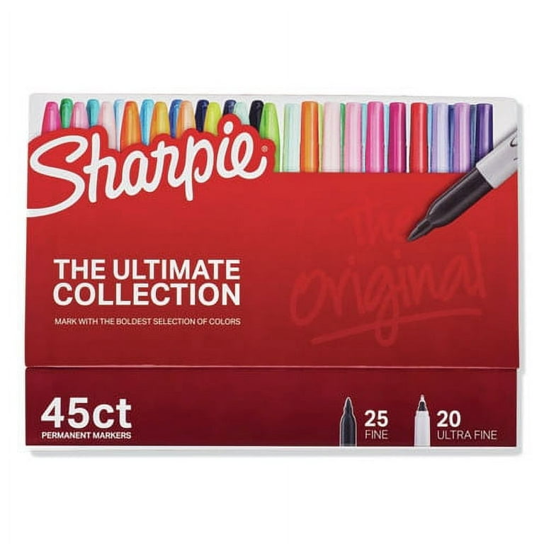 Sharpie Permanent Markers, Fine and Ultra-Fine Tips, 45 Count, Ultimate  Color Collection