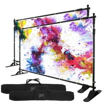 SHZOND 10x8 ft Adjustable Backdrop Banner Stand,Large Display Step and Repeat Stand, Portable Backdrop Banner Stand for Parties Wedding Photo Exhibition Background (2Pcs)
