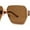 Gold Tortoise - Brown, variant on Womens Metal Rim Oversize Mafia Mob Fashion Sunglasses Gold Black
