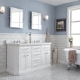 thumbnail image 3 of Water Creation Palace 60" Hardwood Double Bathroom Vanity in White & Chrome, 3 of 11