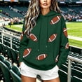 thumbnail image 2 of CAIXIA Game Day Sweatshirt for Women Football Funny Graphic Print Hoodies Casual Fall Season Pullover Tops with Pockets, 2 of 7