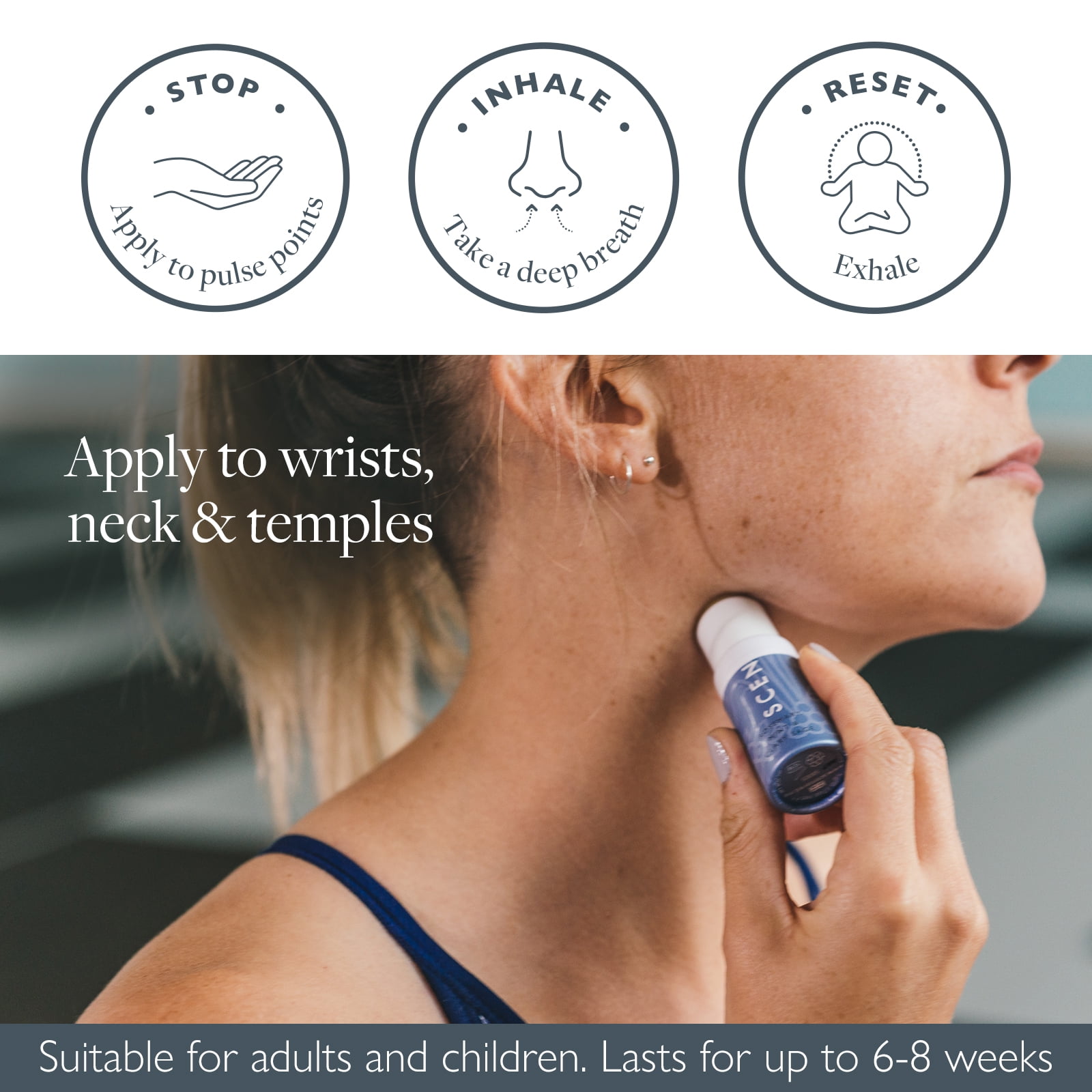 Scentered Aromatherapy Inhaler Balm FOCUS - Boost Concentration & Alertness - Natural Essential Oils