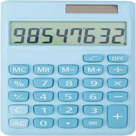 GJX 2026 New Basic Standard Calculators Small Digital Desktop Calculator with 8-Digit Lcd Displaybattery Solar Power Smart Calculator Children'S School Office Family Standard Functions(8 Bit Blue)
