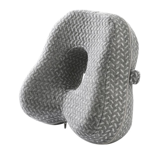 Mistaha Comfortable Memory Foam Butterfly Leg Pillow for Side Sleepers - Navy Blue/Grey, Washable Cover, Relief for Hips, Legs, Lower Back - Adjustable Strap for Secure Positioning - Ideal for