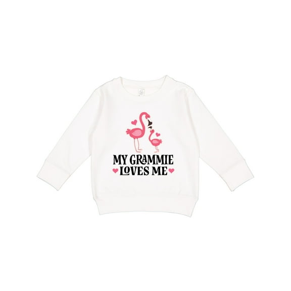 Inktastic Grammie Loves Me Girl Flamingo Toddler Sweatshirt