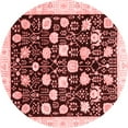 thumbnail image 1 of Ahgly Company Indoor Round Oriental Red Traditional Area Rugs, 3' Round, 1 of 4
