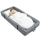 thumbnail image 1 of Milliard Cama de suelo para niños pequeños con sábana bajera, cuna lavable para dormir, cama cómoda y portátil para niños, cama plegable para niños pequeños (gris), 1 of 5
