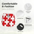 thumbnail image 4 of Daiia Red Cross 1 Pattern Women's 2 in 1 Running Shorts - Lightweight Athletic Workout Gym Yoga Shorts Liner with Phone Pockets-XX-Large, 4 of 7