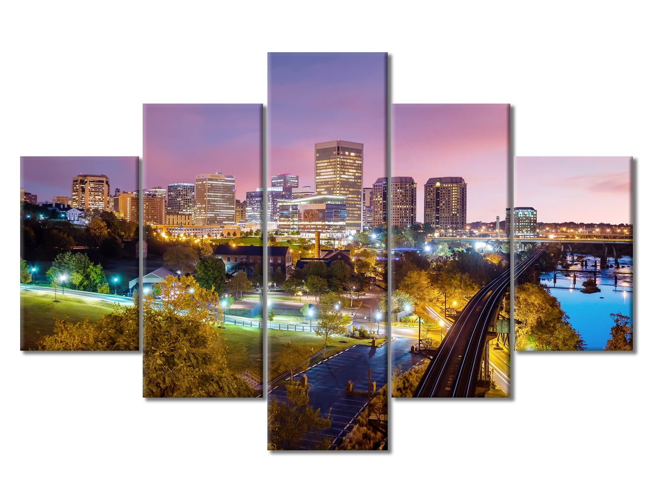 Richmond, Virginia Skyline shops - Rustic Wood Layered 3d Skyline