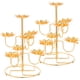 thumbnail image 4 of FELTECHELECTR 2 portavelas de metal con forma de loto para velas de té, bases para lámparas de aceite, 4 of 6