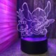 thumbnail image 3 of Disney STITCH & LILO 3D Led Night Light figura de dibujos animados Stitch niños, decoración de la habitación de la cama, lámpara de Anime 3d, regalo de cumpleaños y Navidad para niños, 3 of 5