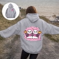 thumbnail image 5 of Towmus Halloween Ghost Hooded Sweatshirts for Women Funny Graphic Long Sleeve Teen Girls Oversized Hoodies Sweatshirt Casual Pullover Tops, 5 of 8