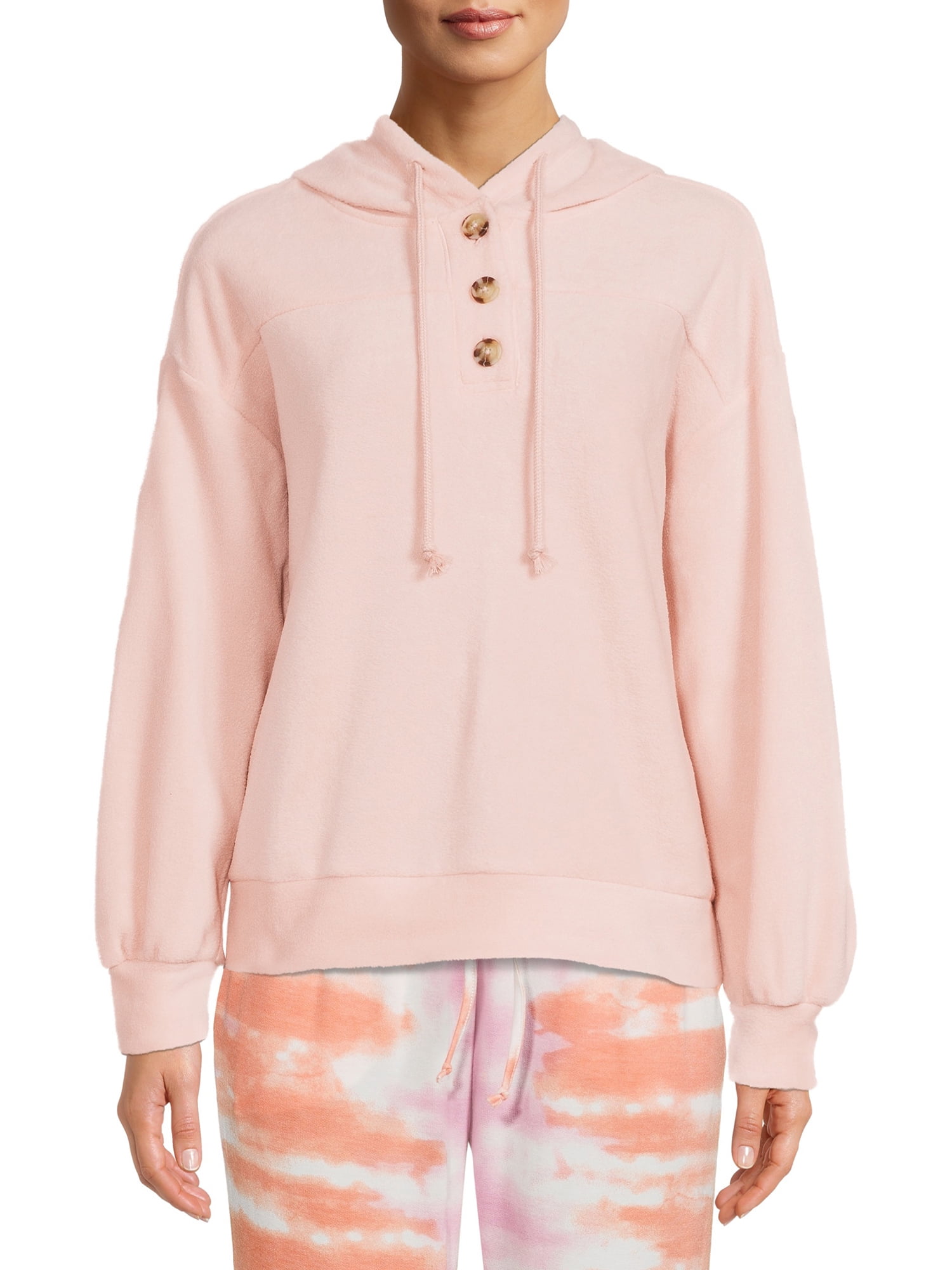 Como Blu Women's Athleisure Polar Fleece Pullover, Size: XS, Pink