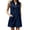 Navy, variant on Zynoxe Womens Cotton Linen Dresses Casual Lapel Sleveless Button Down Mini Dresses Summer Breathable Peasant Gauze Lounge Beach Dresses with Pockets Light Blue S