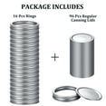 thumbnail image 3 of Livease 96pc Canning Lids with 16 Rings Wide Mouth, 86mm Mason Jar Lids & Bands for Kerr Jars, Ball, 3 of 8