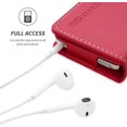 thumbnail image 3 of Snugg Étui en Cuir pour iPod Classic, Étui Portefeuille avec Support et Fentes pour Cartes - Rouge -, 3 of 5