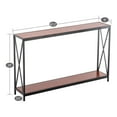 thumbnail image 5 of Zimtown Console Table, Sofa Table, Metal Frame, Easy Assembly, for Entryway, Living Room,Reddish Brown, 5 of 8