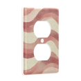 thumbnail image 2 of Yayeee Duplex Wall Plate 1-Gang 4.5"x2.7" Home Receptacle Light Switch Decorative Outlet Cover, Soft Pink Pattern, 2 of 7