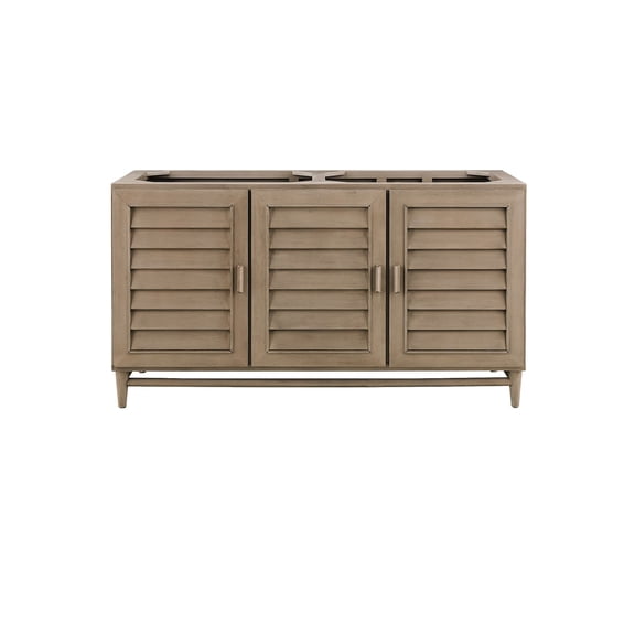 James Martin Vanities 620-V60D-M-WW Portland 60" Free Standing Double Basin Birch Wood