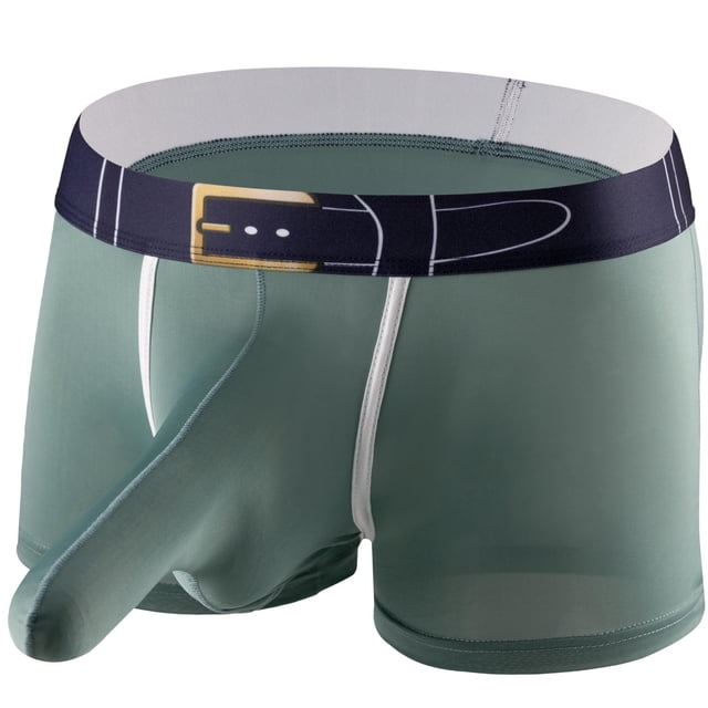 Lovzfmll Men's Underwear, Solid Color Stretchy Sports Boxers, Breathable Comfort Boxer Briefs