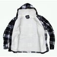 thumbnail image 2 of 1826 Men's Sherpa-Lined Flannel Hoodie Jacket - Warm Zip-Up Layer for Cold Weather - Classic Fleece Plaid Pattern - Perfect for Hiking, Camping, & Everyday Winter Wear, 2 of 4