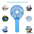 thumbnail image 7 of Spencer Portable Mini Handheld Fan Rechargeable USB Desk Fan Foldable Stroller Table Fan for Office Room Outdoor - With No Battery "Blue", 7 of 7