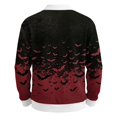 thumbnail image 5 of JULMCOMO Halloween Waffle Polo Shirts for Men All Over Bat Print Long Sleeve Collared Loose Fit Casual Golf Shirts Holiday Party Tops Wine 2XL, 5 of 6