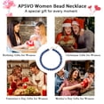 thumbnail image 7 of APSVO 18K Gold Plated Blue Chunky Beaded Necklace for Women Boho Chocker Chain Fashion Accessories Prom Wedding Birthday Christmas Jewelry Gifts Mom Girlfriend Stocking Stuffers Adults Wife Teen Her, 7 of 7