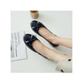 thumbnail image 4 of Gomelly Ladies Flats Women Flat Shoes Slip On Flats with Bows Ballet Flat Ballerina Flats Comfortable Casual Flats Round Toe Flats Dress Shoes Flats Royal Blue Patent Leather 5, 4 of 6