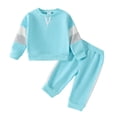 thumbnail image 1 of Qudderr Infant Baby Boys Girls Spring Fall Long Sleeve Pullover Sweatshirt Tops+ Jogger Pants Tracksuit Set 2PCS Outfit, 1 of 9