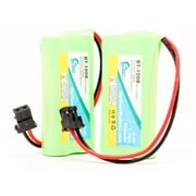 2x Pack - Uniden D1660 Battery - Replacement for Uniden Cordless Phone Battery (700mAh, 2.4V, NI-MH)