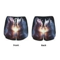 thumbnail image 5 of Lsque Fox Couple Printed Women's Running Shorts with Liner Pockets,Elastic Quick Dry Workout Athletic Gym Yoga Shorts,Womens High Waist Shorts-Medium, 5 of 9