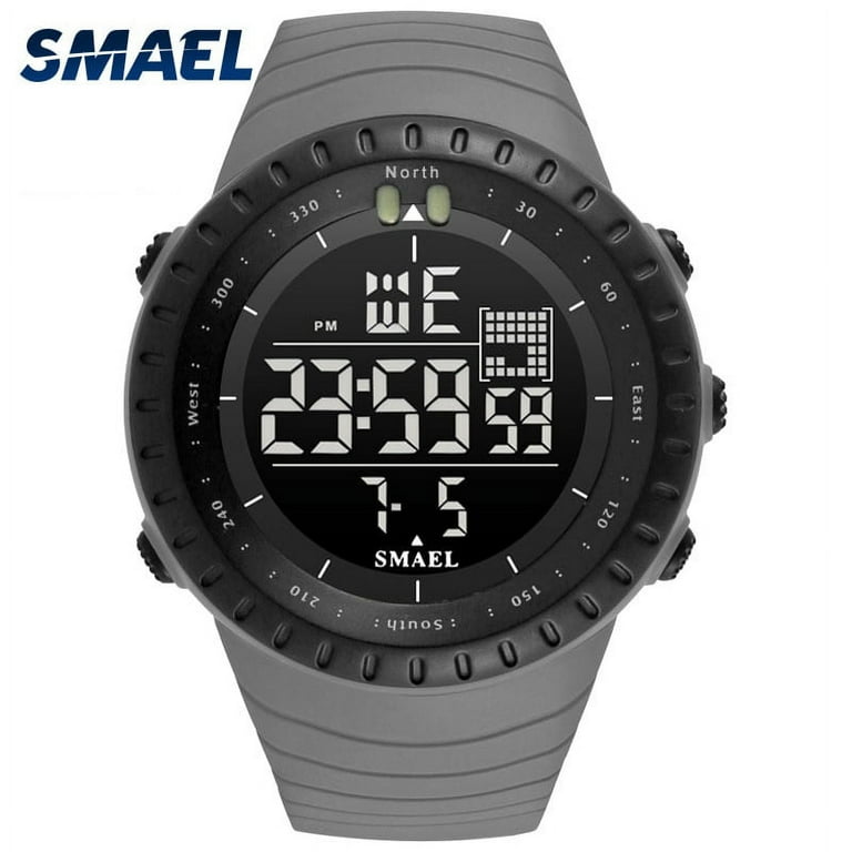 Smael Brand New Electronics Watch Analog Quartz Wristwatch Horloge 50 Meters Waterproof Kol Saati 1237 Digital Alarm Men Watches Digital